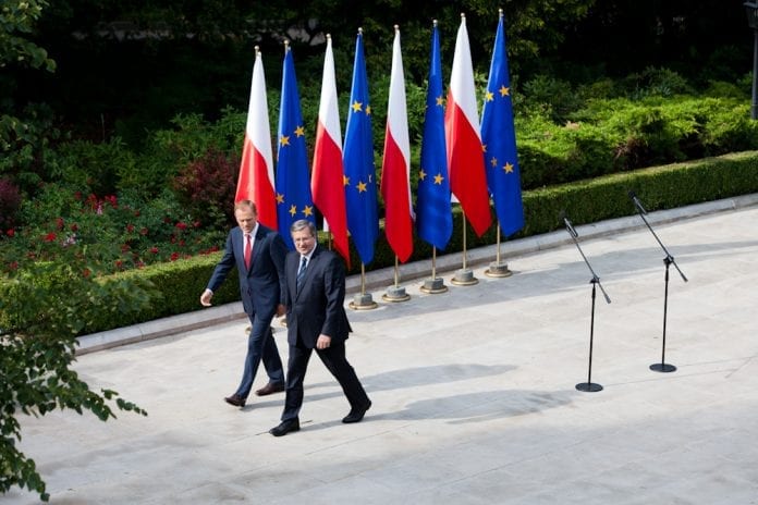 Polens_statsminister_Donald_Tusk,_og_den_polske_præsident_Bronislaw_Komorowski_årets_politiker_2011