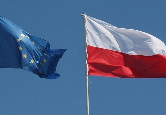 Polsk_og_EU_flag_Martin_Bager
