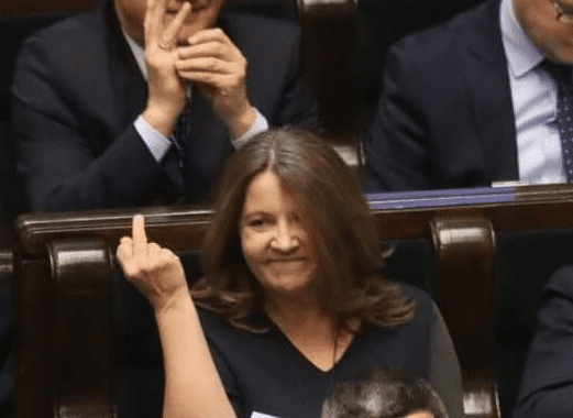 PiS-politiker undskylder for at have givet fuck-finger